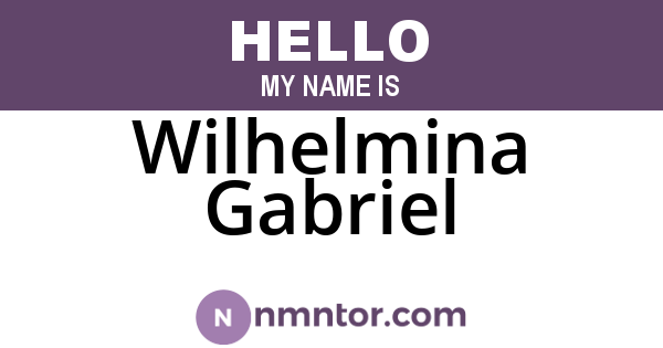 Wilhelmina Gabriel