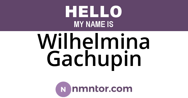 Wilhelmina Gachupin