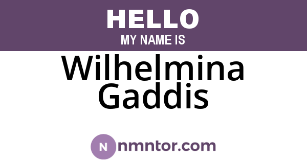Wilhelmina Gaddis