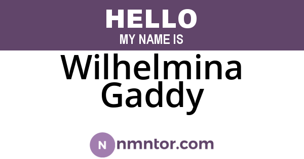 Wilhelmina Gaddy
