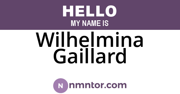 Wilhelmina Gaillard