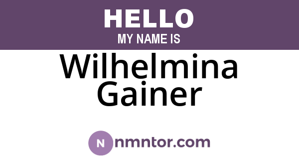 Wilhelmina Gainer