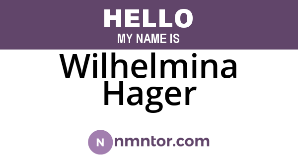 Wilhelmina Hager