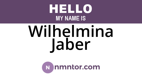 Wilhelmina Jaber