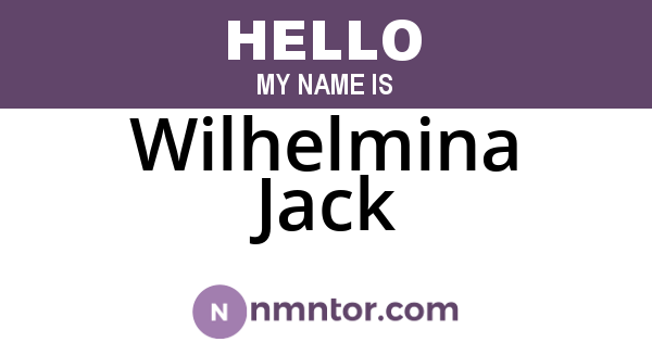 Wilhelmina Jack