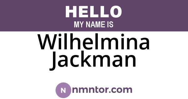 Wilhelmina Jackman