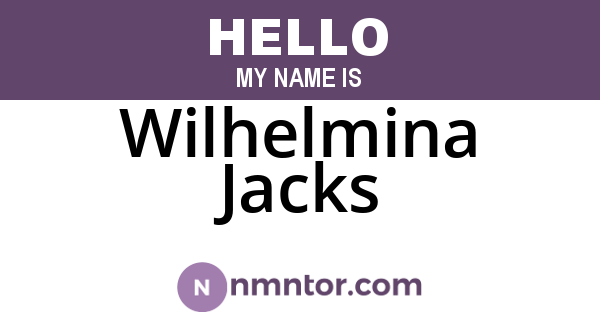 Wilhelmina Jacks