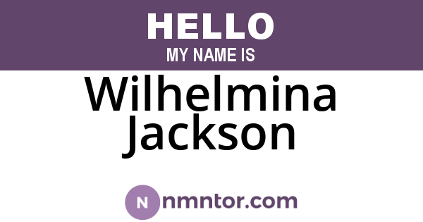 Wilhelmina Jackson