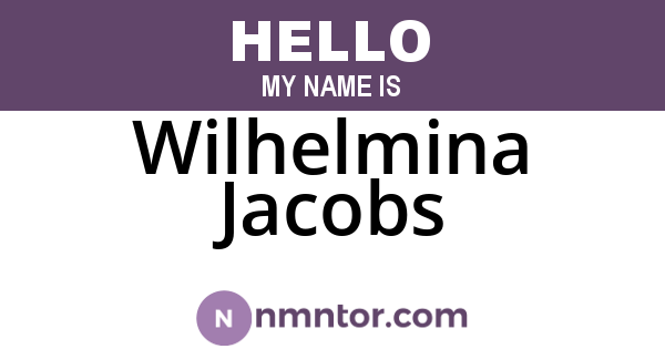 Wilhelmina Jacobs
