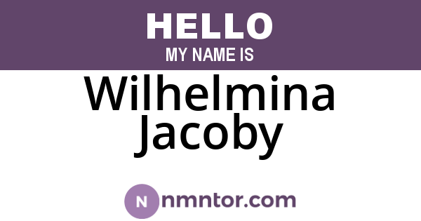 Wilhelmina Jacoby