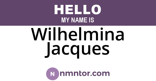 Wilhelmina Jacques