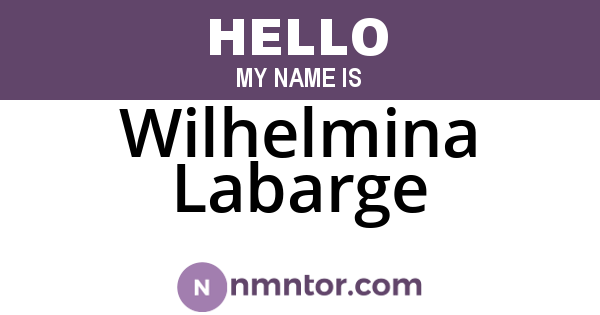 Wilhelmina Labarge