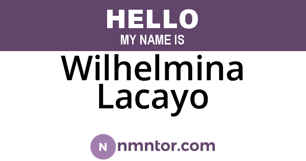 Wilhelmina Lacayo