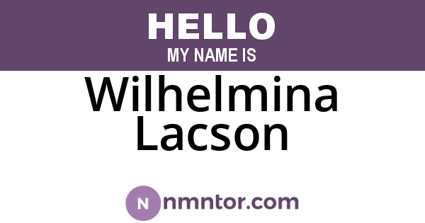 Wilhelmina Lacson
