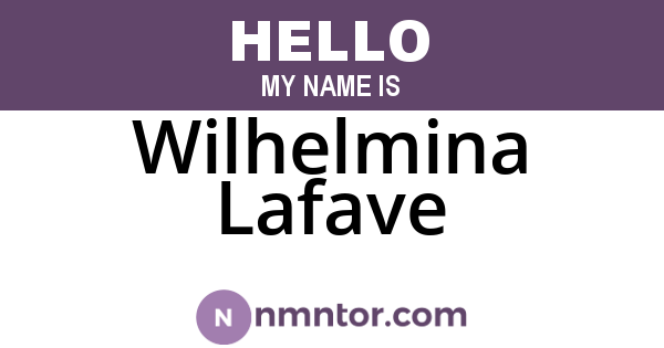 Wilhelmina Lafave