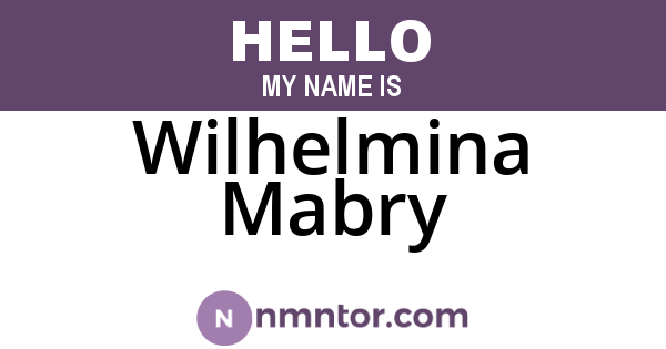 Wilhelmina Mabry