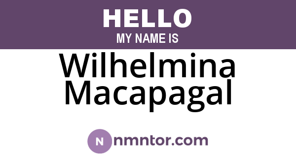 Wilhelmina Macapagal