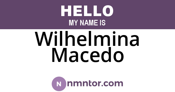Wilhelmina Macedo