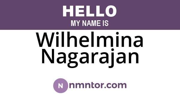 Wilhelmina Nagarajan