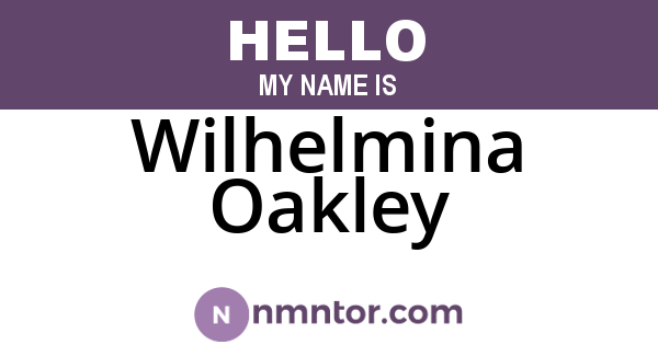 Wilhelmina Oakley
