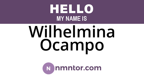 Wilhelmina Ocampo