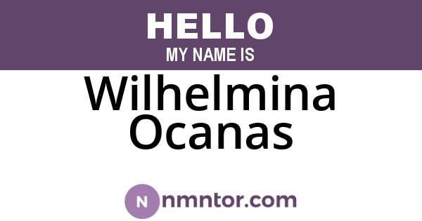 Wilhelmina Ocanas