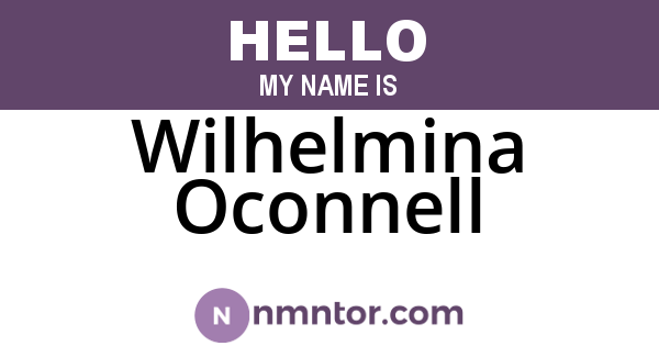 Wilhelmina Oconnell