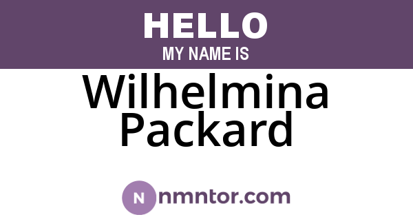 Wilhelmina Packard