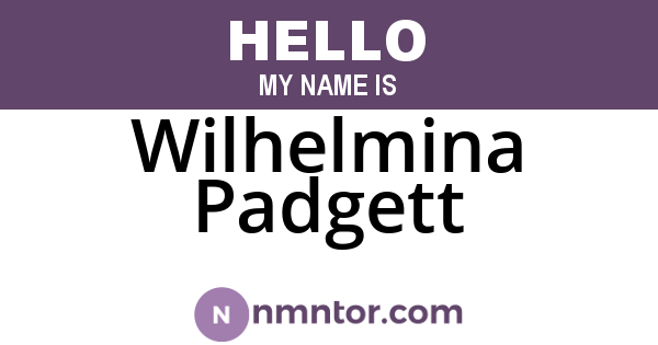 Wilhelmina Padgett