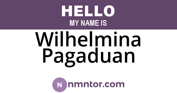 Wilhelmina Pagaduan