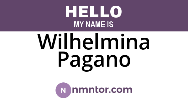 Wilhelmina Pagano