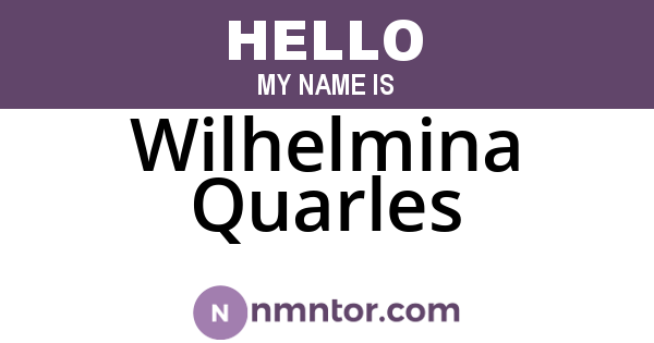 Wilhelmina Quarles