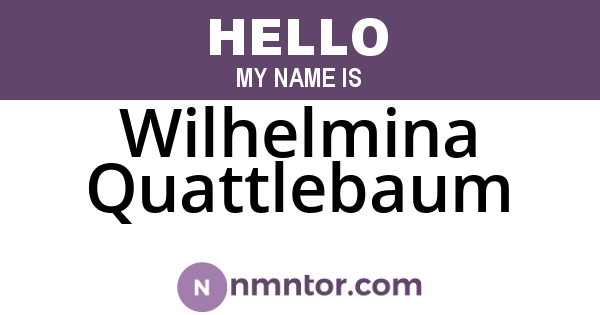 Wilhelmina Quattlebaum