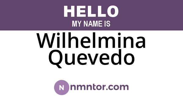 Wilhelmina Quevedo