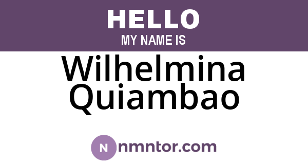 Wilhelmina Quiambao