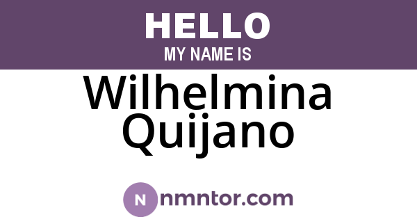 Wilhelmina Quijano