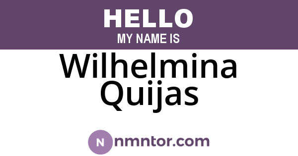 Wilhelmina Quijas