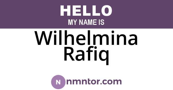 Wilhelmina Rafiq