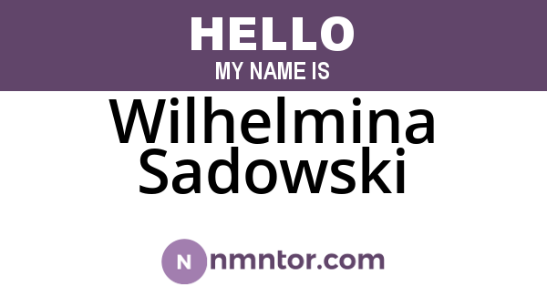 Wilhelmina Sadowski