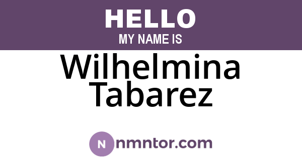 Wilhelmina Tabarez