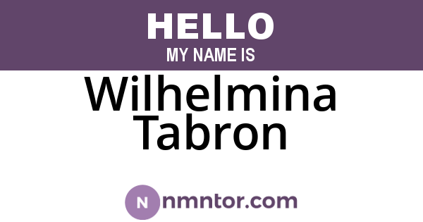 Wilhelmina Tabron
