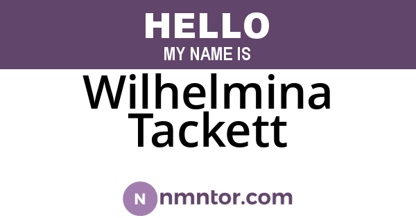 Wilhelmina Tackett