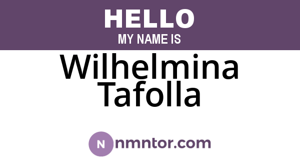 Wilhelmina Tafolla