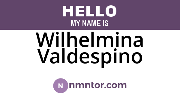 Wilhelmina Valdespino