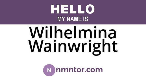 Wilhelmina Wainwright