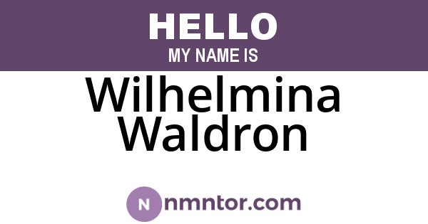 Wilhelmina Waldron