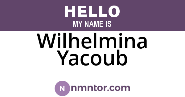 Wilhelmina Yacoub