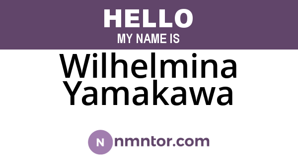 Wilhelmina Yamakawa