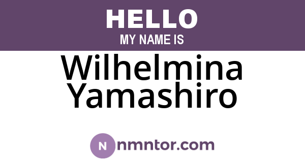 Wilhelmina Yamashiro