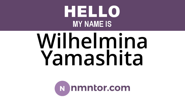 Wilhelmina Yamashita